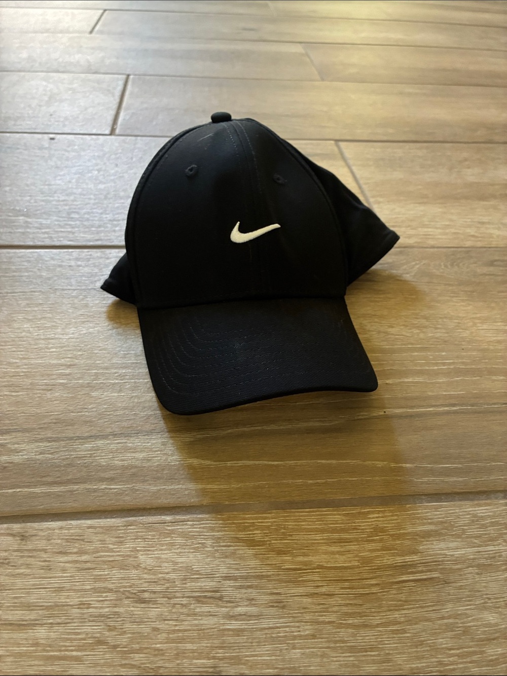 Nike Black Dri-Fit Baseball Cap with White Swoosh